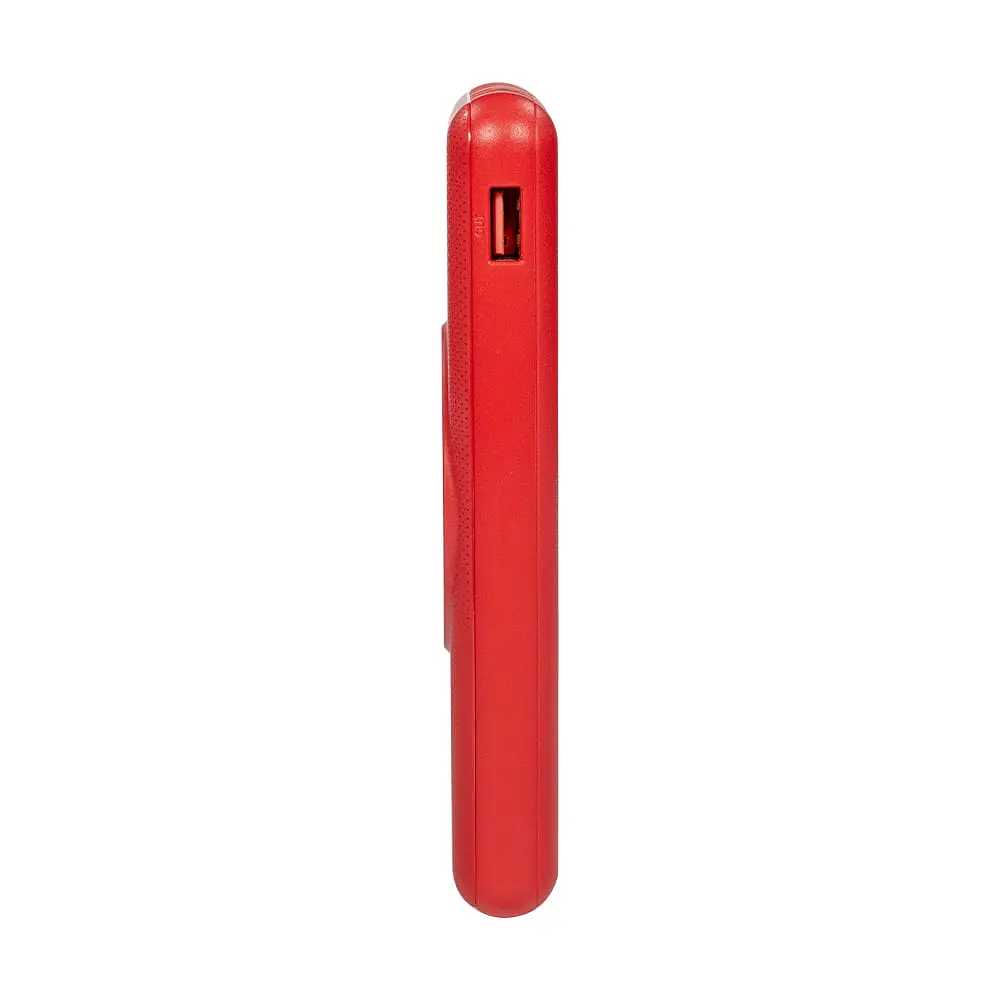 Повербанк 10000mAh Power Bank Kraft KPB-1110W Red беспроводная зарядка (43-00056) - фото 5