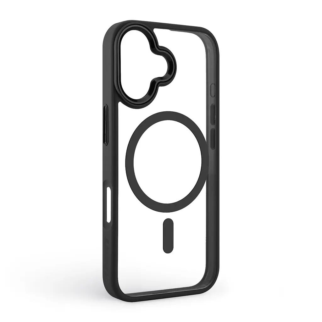 Чехол Apple iPhone 17, Unit MagSafe, черный, прозрачный, магсейф, ударопрочный, магнитный, панель-накладка с поддержкой MagSafe, с поддержкой беспроводной зарядки, TPU+PC, защита всего корпуса, ударопрочный, ArmorStandart (ARM86281) - фото 2