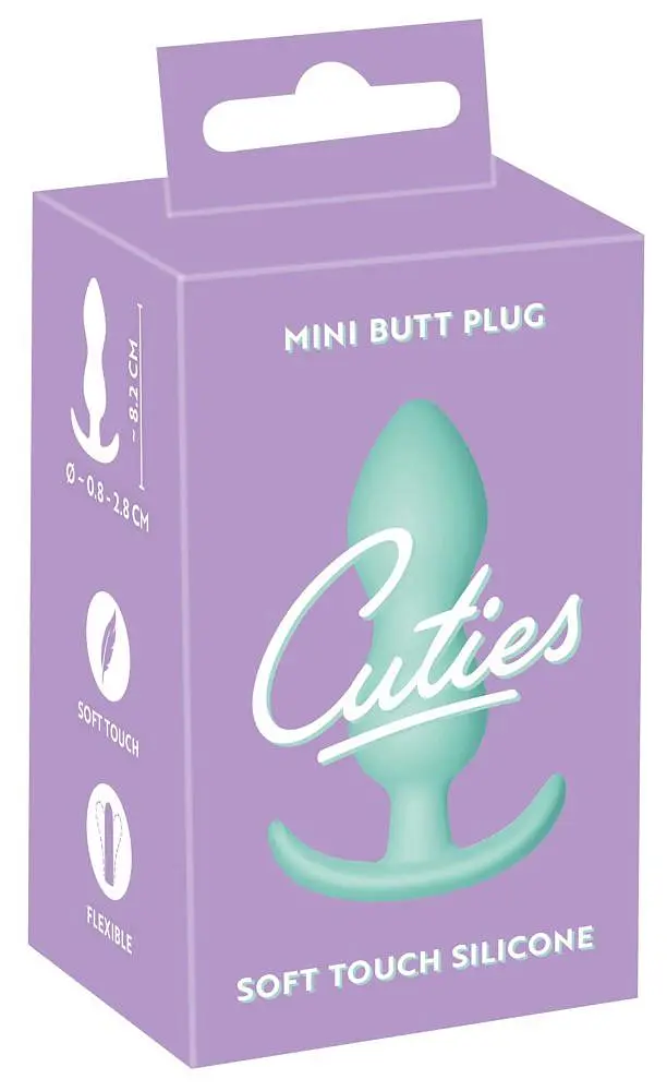 Анальна пробка Cuties Mini Butt 7.5х2.8 см (м'ятний) - фото 9