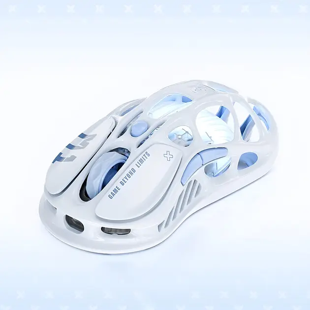 GravaStar Миша Mercury M1 Pro, magnesium alloy body, BT/WL/USB-A, RGB, Ice Blue - фото 5