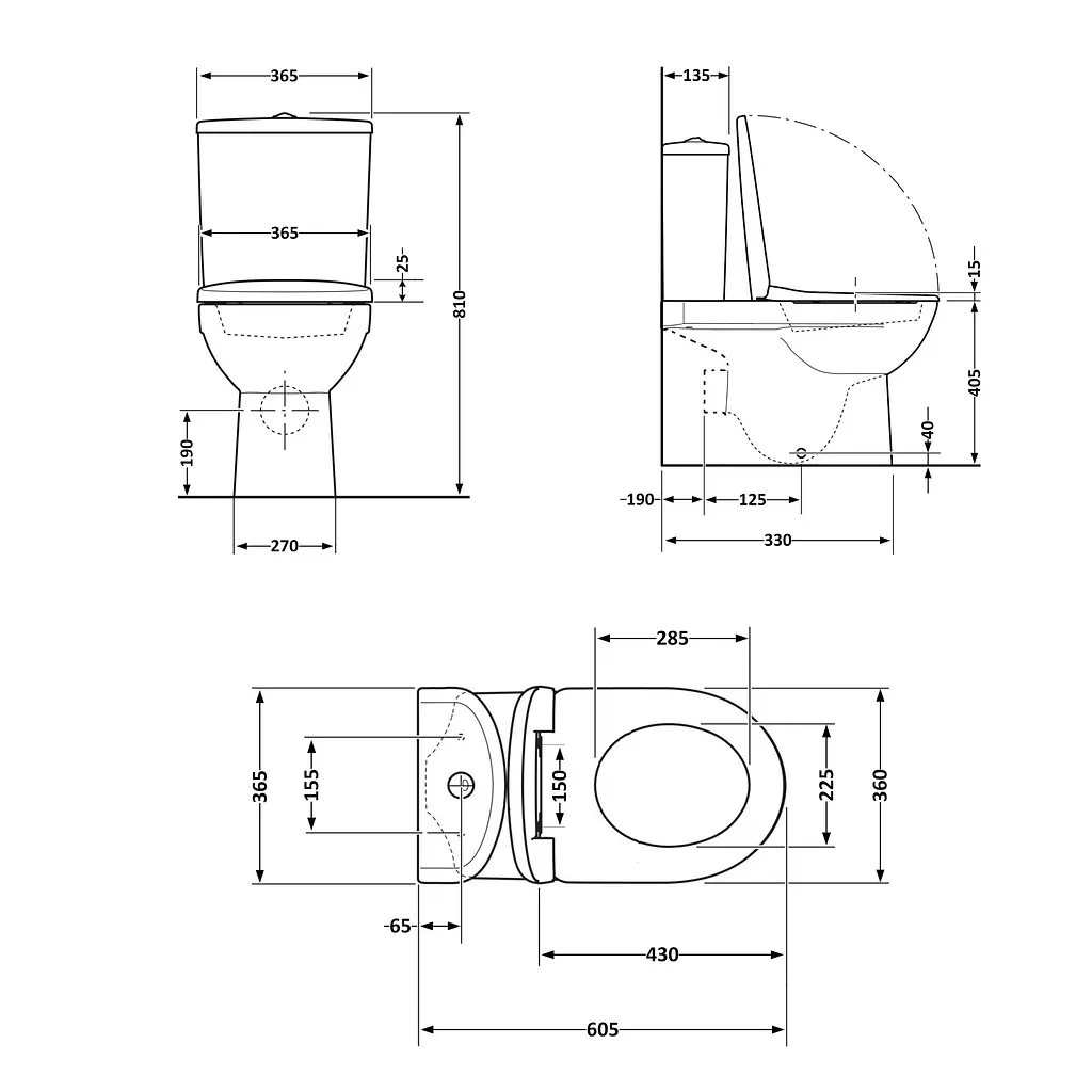 Унитаз напольный Qtap Dove Rimless безободковый с сиденьем Soft-close White QT06228380BW, Белый - фото 2