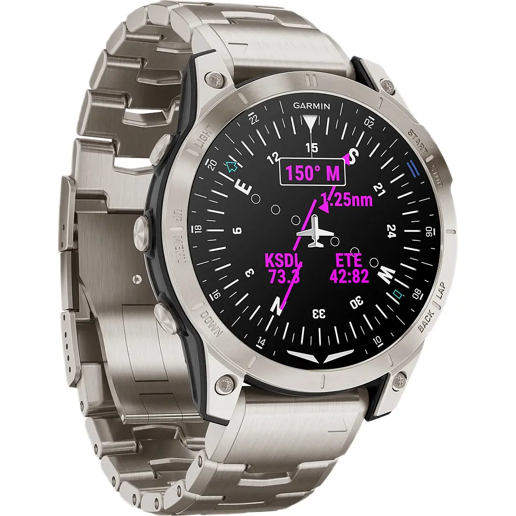 Смарт-часы Garmin D2 Mach 1 Aviator with Vented Titanium Bracelet [010-02582-50/51] [111192] - фото 3