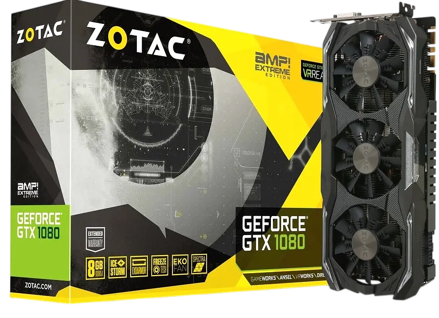 Відеокарта GeForce GTX 1080 8GB Zotac AMP Extreme (ZT-P10800B-10P) Б/В - фото 4