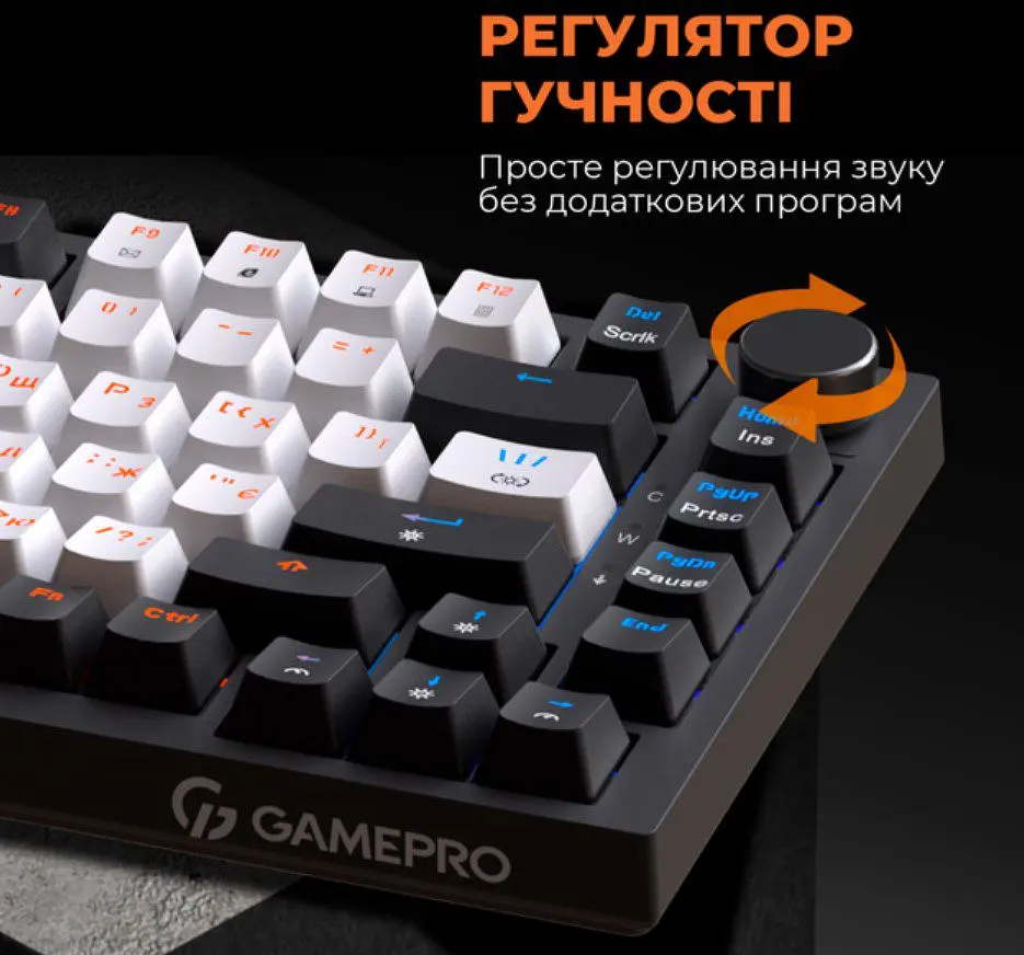 Клавиатура игровая механическая GamePro MK-160 Red Swich Hot-Swap RGB Black-White - фото 14