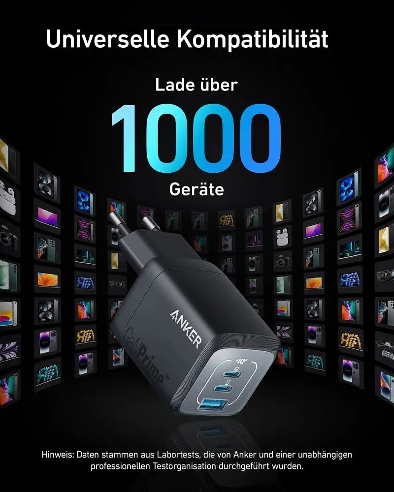 Мережевий зарядний пристрій Anker GaN Prime 67W Black (A2669313) - фото 6