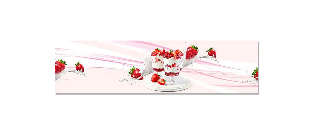Кухонний фартух Happy Pocket Полуничний десерт вінілова наклейка для кухні ПВХ солодощі Червоний Z181361 - фото 7