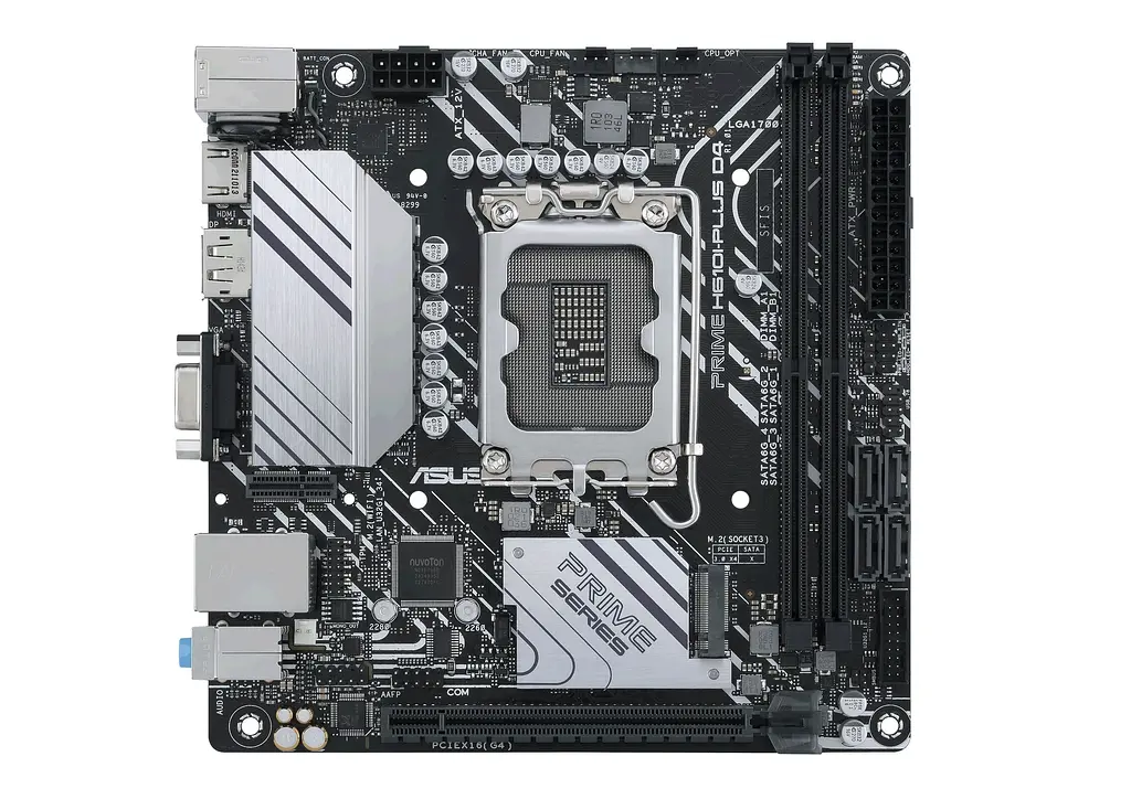 Материнская плата PRIME H610I-PLUS D4-CSM s1700 H610 2xDDR4 M.2 HDMI D-Sub DP mITX Asus teh0018965 - фото 2
