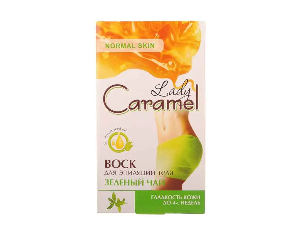 Віск для депіляції LADY CARAMEL тіла Зелений чай 16шт