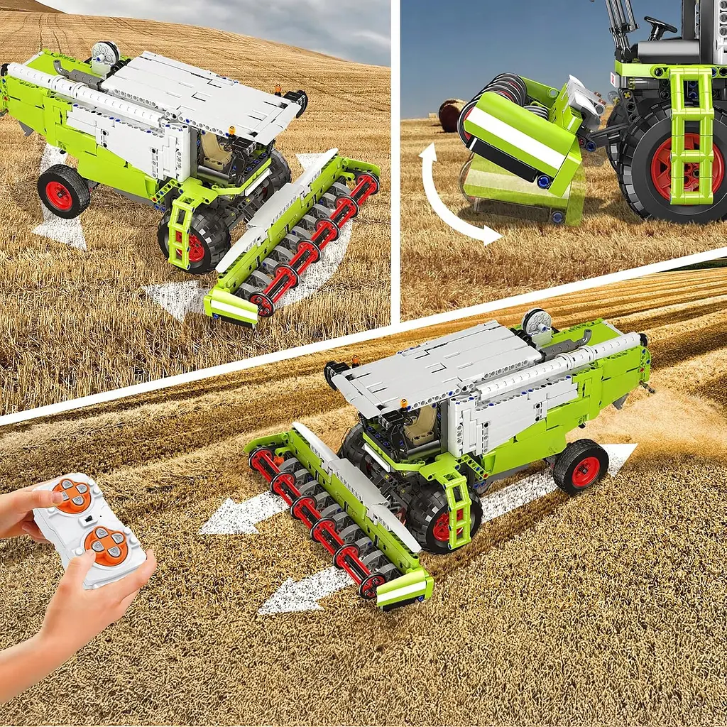 Конструктор комбайн  на радіокеруванні  MOULD KING Claas Lexion 760  сільськогосподарська техніка машини 1347деталей - фото 7