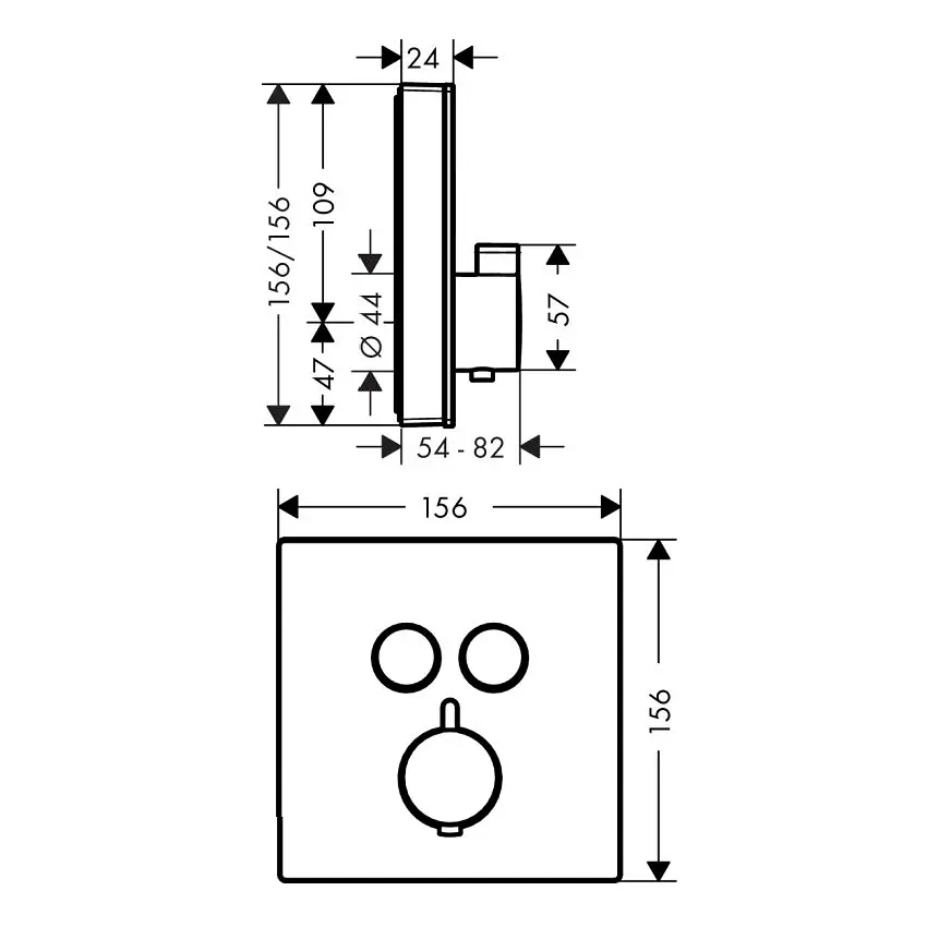 Термостат для двох споживачів Hansgrohe Shower Select 15738400, хром/белый - фото 2
