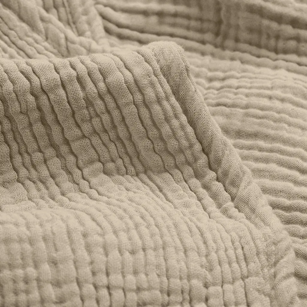 Комплект постільної білизни Cosas двоспальний без простирадла муслін BEIGE 180 x 220 см (Set_Muslin_050Beige_180_2) - фото 9