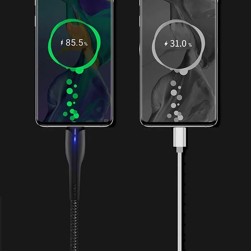 Кабель ColorWay USB - micro USB (M/M), PVC + Led, 2.4 А, 1 м, Black (CW-CBUM034-BK) - фото 4