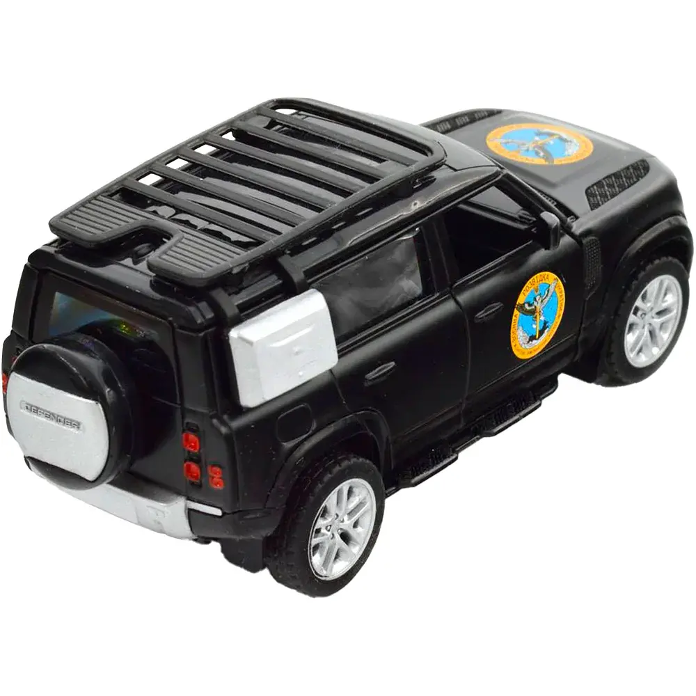 Машинка TechnoDrive серії Шеврони Героїв LAND ROVER DEFENDER 110 "ГУР МО" - фото 5