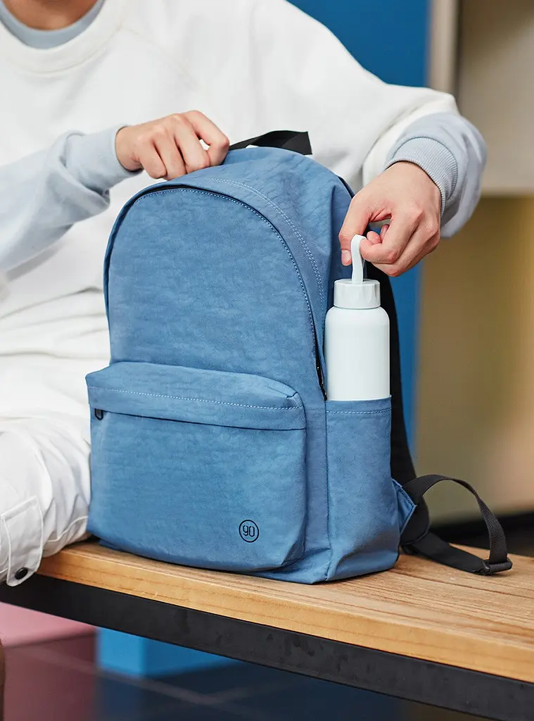 Рюкзак RunMi 90 Ninetygo Youth College Backpack Light Blue 15L - фото 5