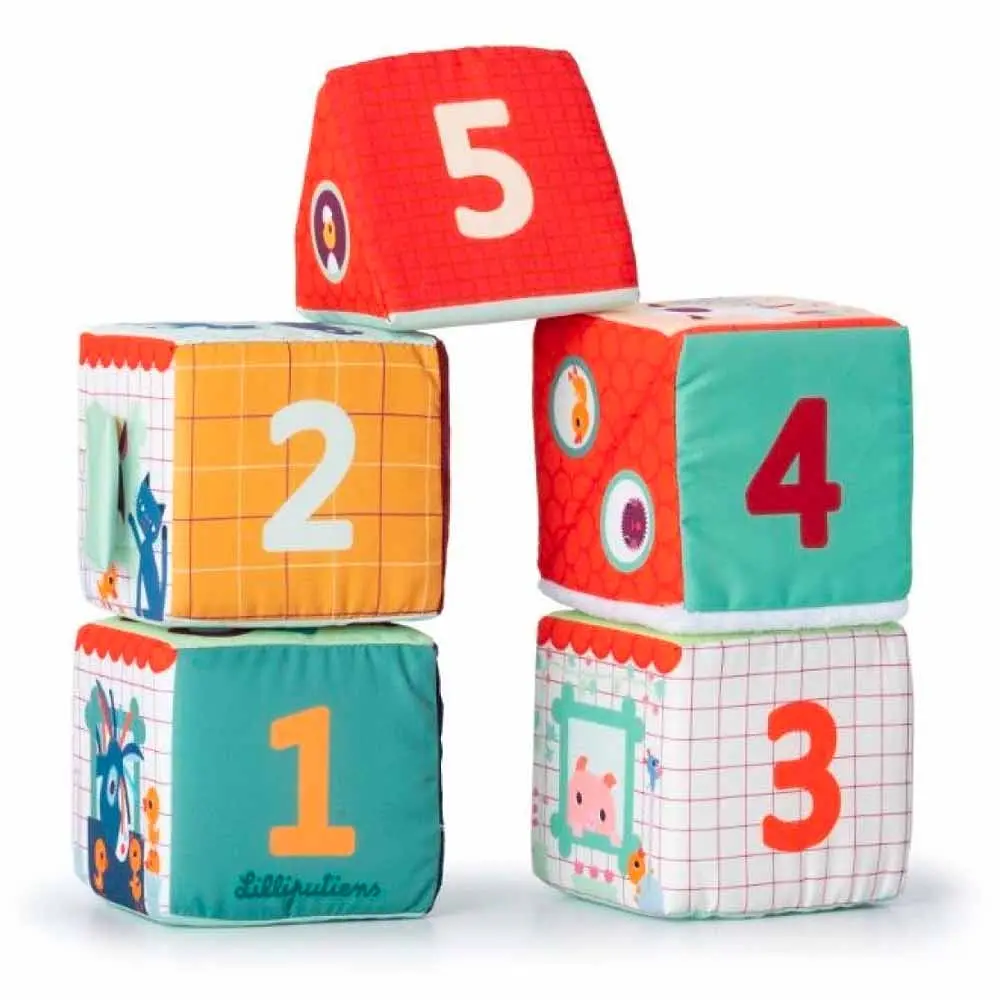 Набір із 5 м'яких кубиків Lilliputiens Ферма (83455) - фото 3