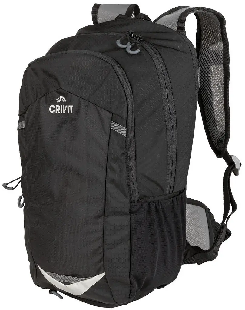 Рюкзак спортивний зі збільшенням об'єму та дощовиком Crivit 14+3L чорний - фото 7