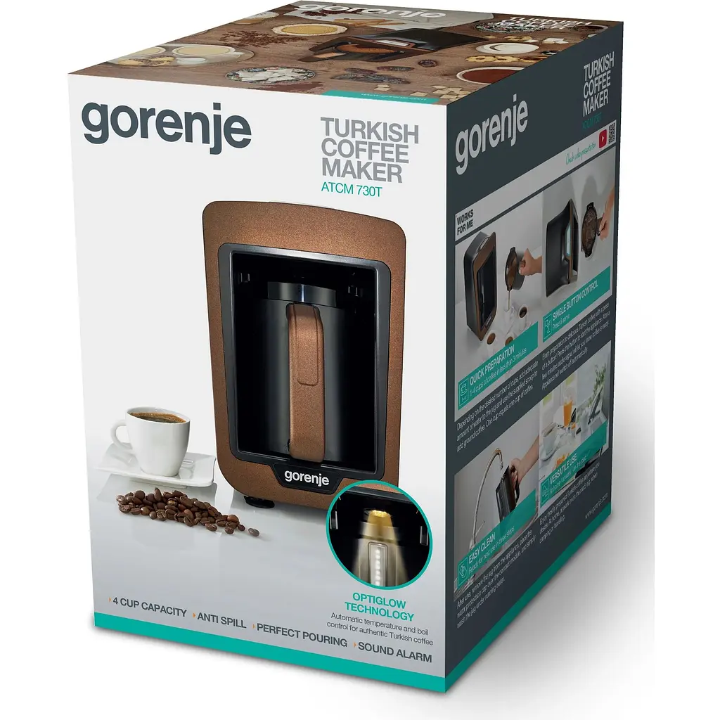 Кавоварка Gorenje ATCM730T крапельна 735 Вт коричнева - фото 6
