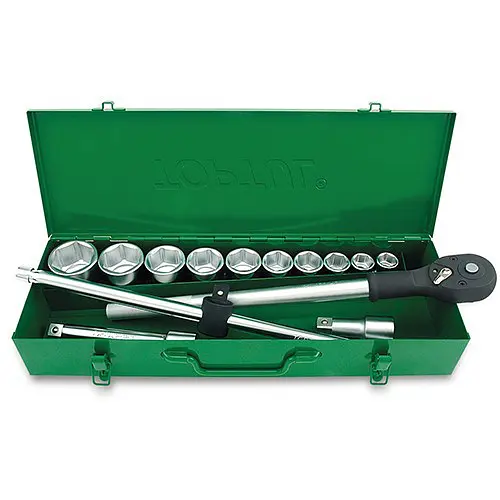 Комплект головок з тріскачкою 3/4" 14од. (6-гр.) Toptul hoz0007843 - фото 2