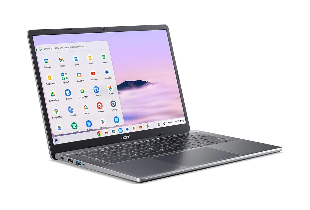 Ноутбук Acer Chromebook Plus CB514-4HT 14' FHD IPS Touch, Intel i3-N305, 8GB, F128GB, UMA, ChromeOS, серый (NX.KV1EU.001) - фото 10