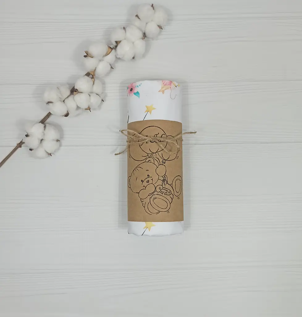 Пелюшка дитяча багаторазова непромокальна a.l.babybox Звірята балерини 50x80 см Різнокольоровий (NM 18165448) - фото 3