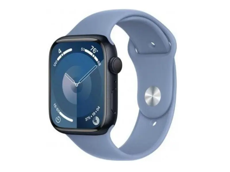 Смарт-годинник Apple Watch Series 9 GPS 45mm Midnight Alu. Case w. Winter Blue Sport Band - S/M (MR9Q3+MT413)
