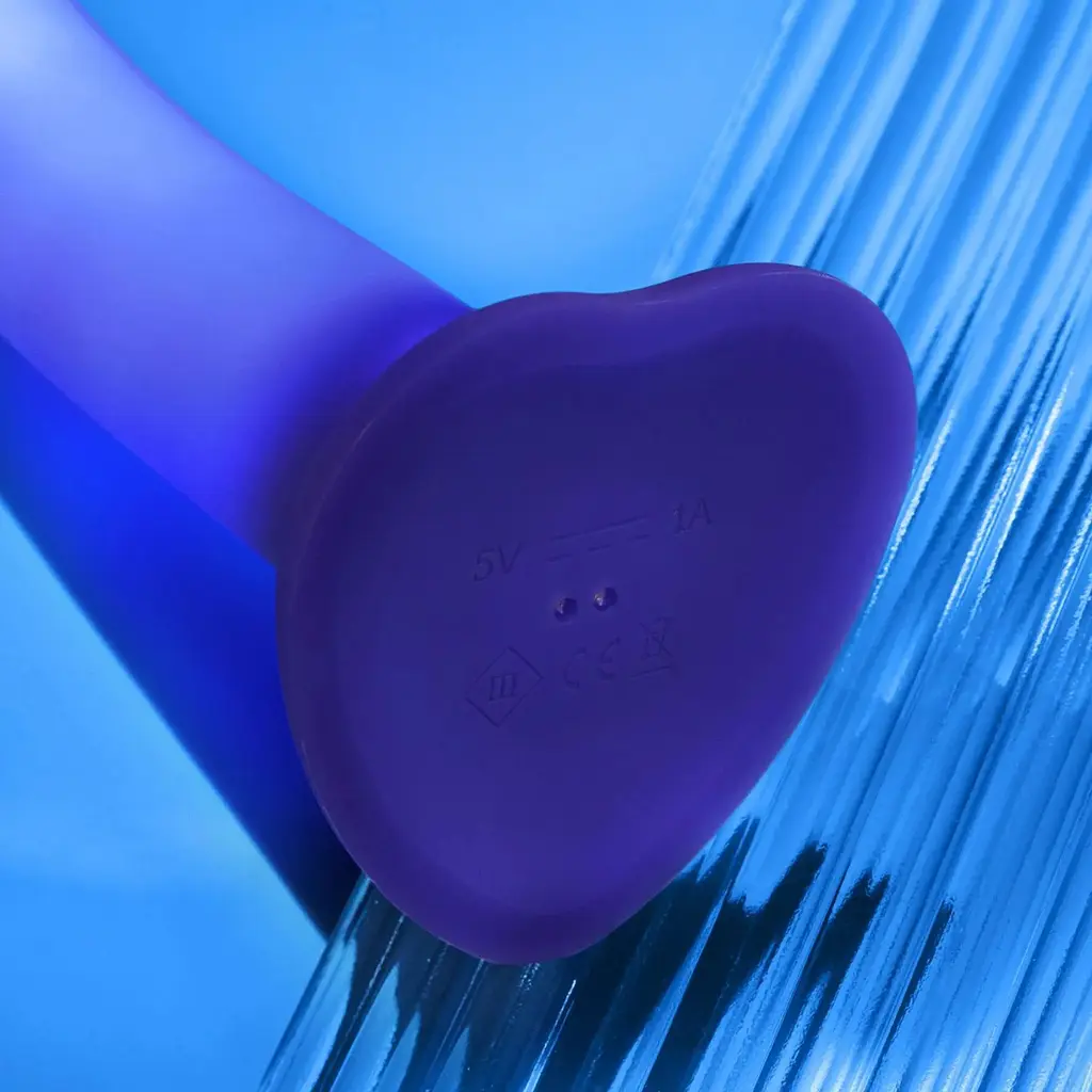 Дилдо, що світиться Strap-On-Me Glow-LED Dildo Purple - M - фото 9