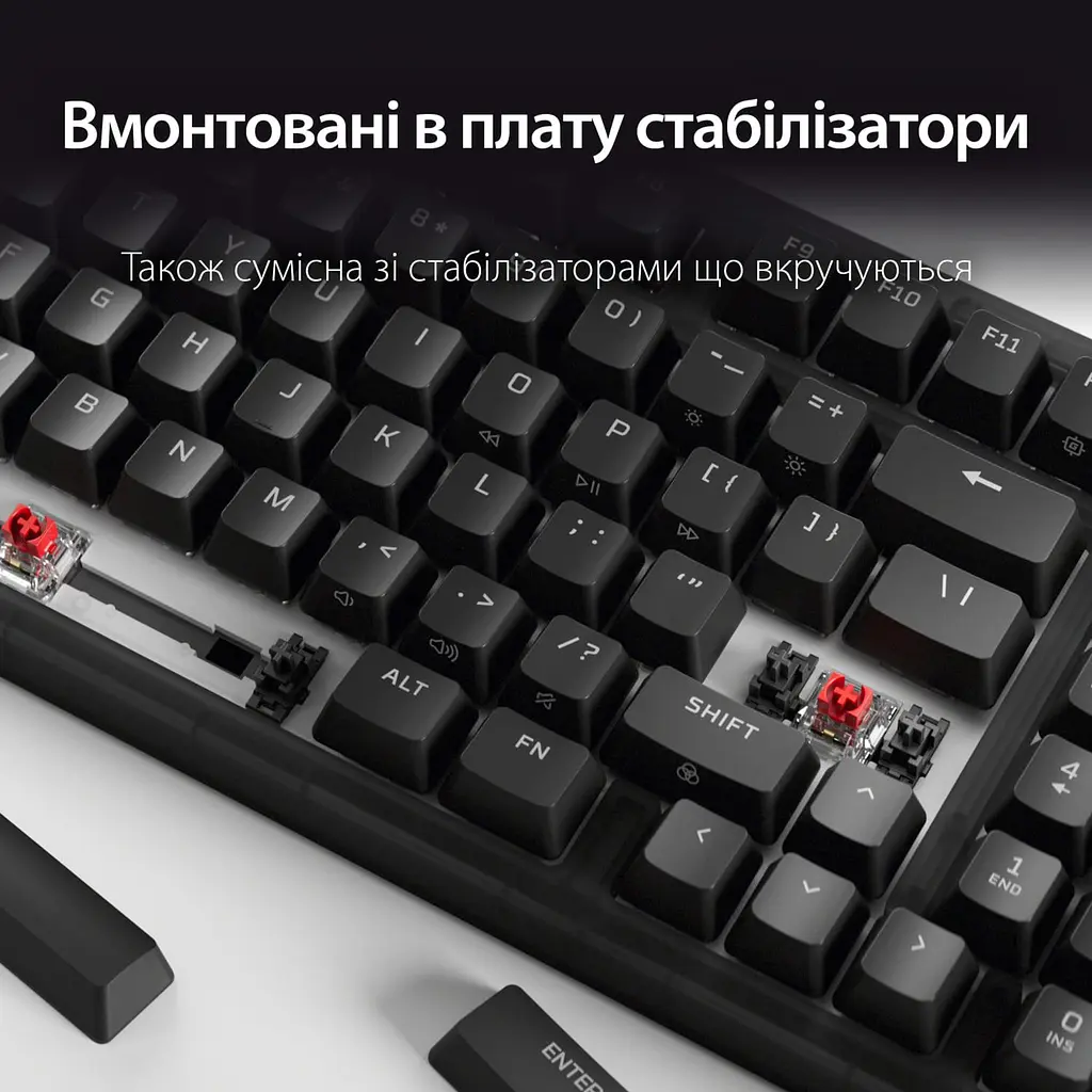 Клавиатура HyperX Alloy Origins 2 1800 103key Red USB-A Hot-Swap EN/UA RGB Black (B4QS4AA) - фото 7
