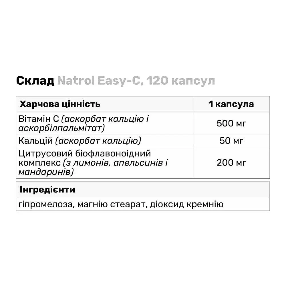 Витамины и минералы Natrol Easy-C, 120 капсул - фото 3