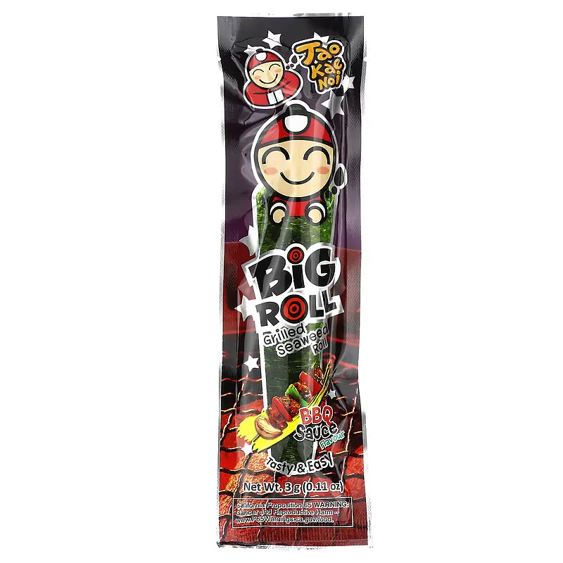 Рулет із водоростей Tao Kae Noi Grilled Seaweed Roll BBQ Sauce 3 г