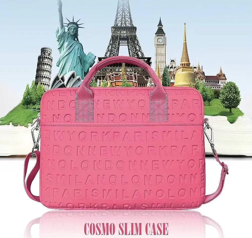 Сумка для ноутбука Wiwu Cosmo Laptop Slim Bag 13.3 Hot pink темно-розовый - фото 2