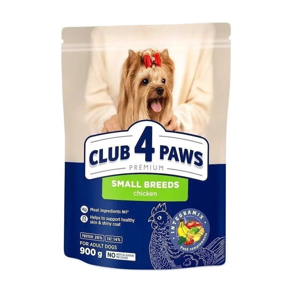 Сухий корм для собак Club 4 Paws Premium для малих порід з куркою 900 г (4820269141032)