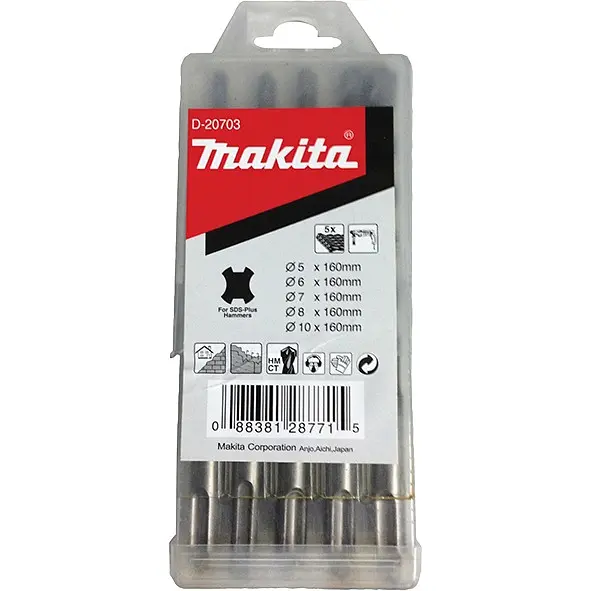 Набір бурів для перфоратора SDS-Plus Makita D-20703 (5 шт) - фото 3