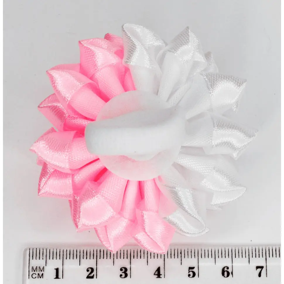 Набір резинок для волосся La-beauty 0108-345, 10 штук, з бантом-квіткою - фото 2