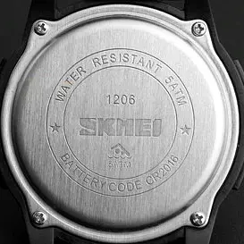 Наручний годинник чоловічий 1206 Black-White Skmei acs0030843 - фото 2