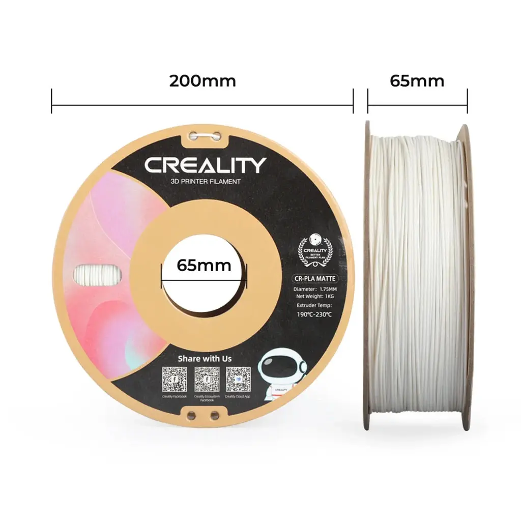 Пластик для 3D-принтера Creality PLA matte 1кг, 1.75мм, natural white (3301010296) - фото 6