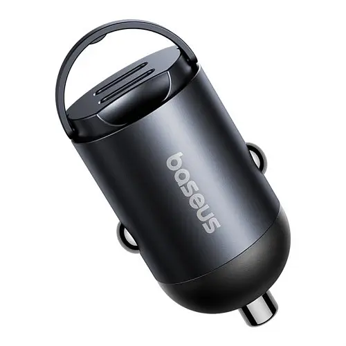 Автомобільне зарядне пристрій Baseus Tiny Star Mini Car Charger 2C 30W чорний C00035001121-03 - фото 4