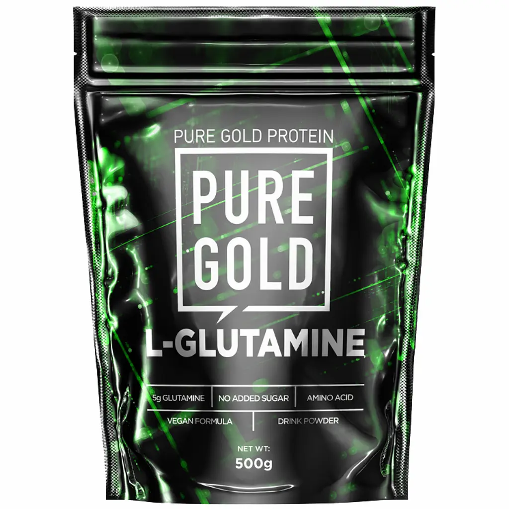 Амінокислота Pure Gold 100% Glutamine Cherry Lime 500 г - фото 1