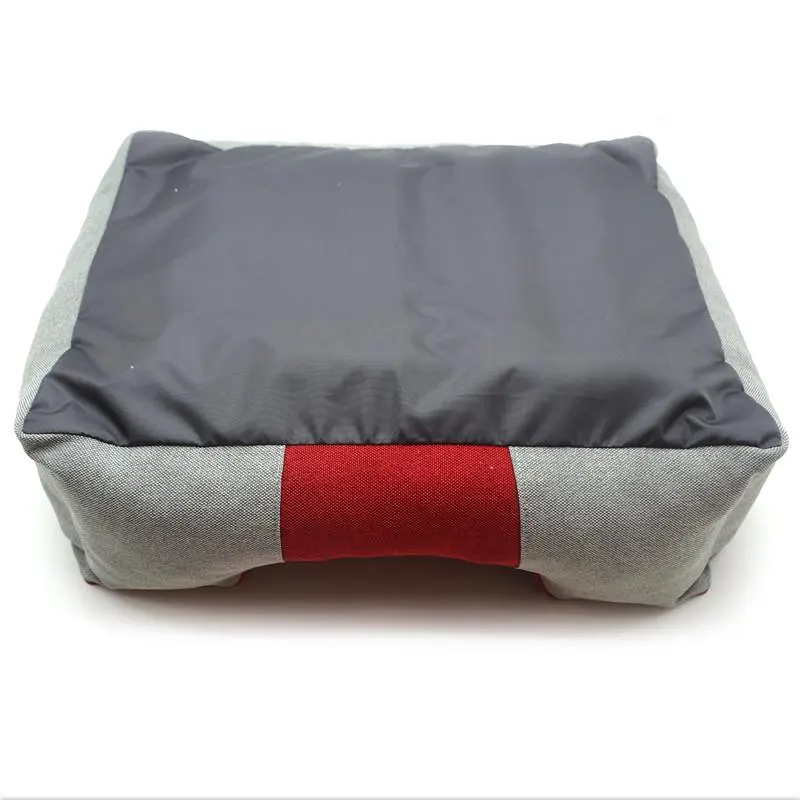 Лежак для собак та котів Zoo-hunt Герос прямокутний сірий+червоний №2 50х65х18 см - фото 2