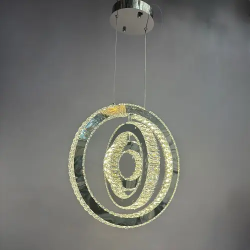 Люстра кільця Linisoln 7960-50x40x30 метал, кришталь, LED, 70 Вт, висота 120 см, ширина 50x40x30 см - фото 3