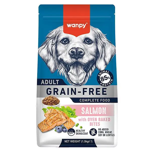 Сухий корм для собак Wanpy Adult Dog Grain Free Salmon Ванпі беззерновий з лососем 1.5 кг