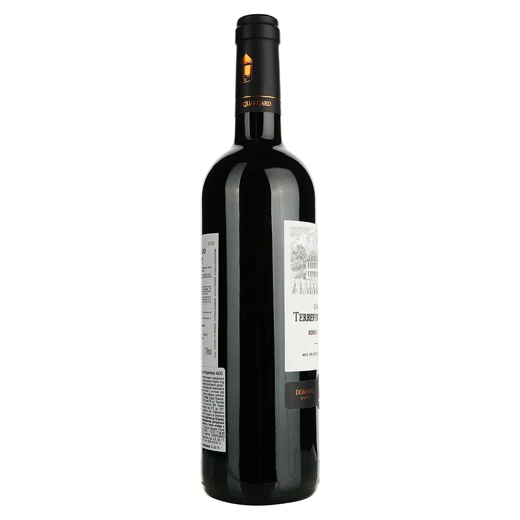 Вино Cheval Quancard Chateau de Terrefort-Quancard Bordeaux Superieur AOC, красное, сухое, 11-14,5%, 0,75 л - фото 3