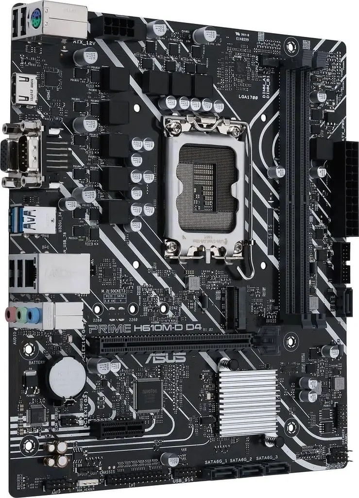 Материнська плата ASUS PRIME H610M-D D4 (PRIME H610M-D D4) (Socket 1700, Intel H610, Micro-ATX) - фото 2