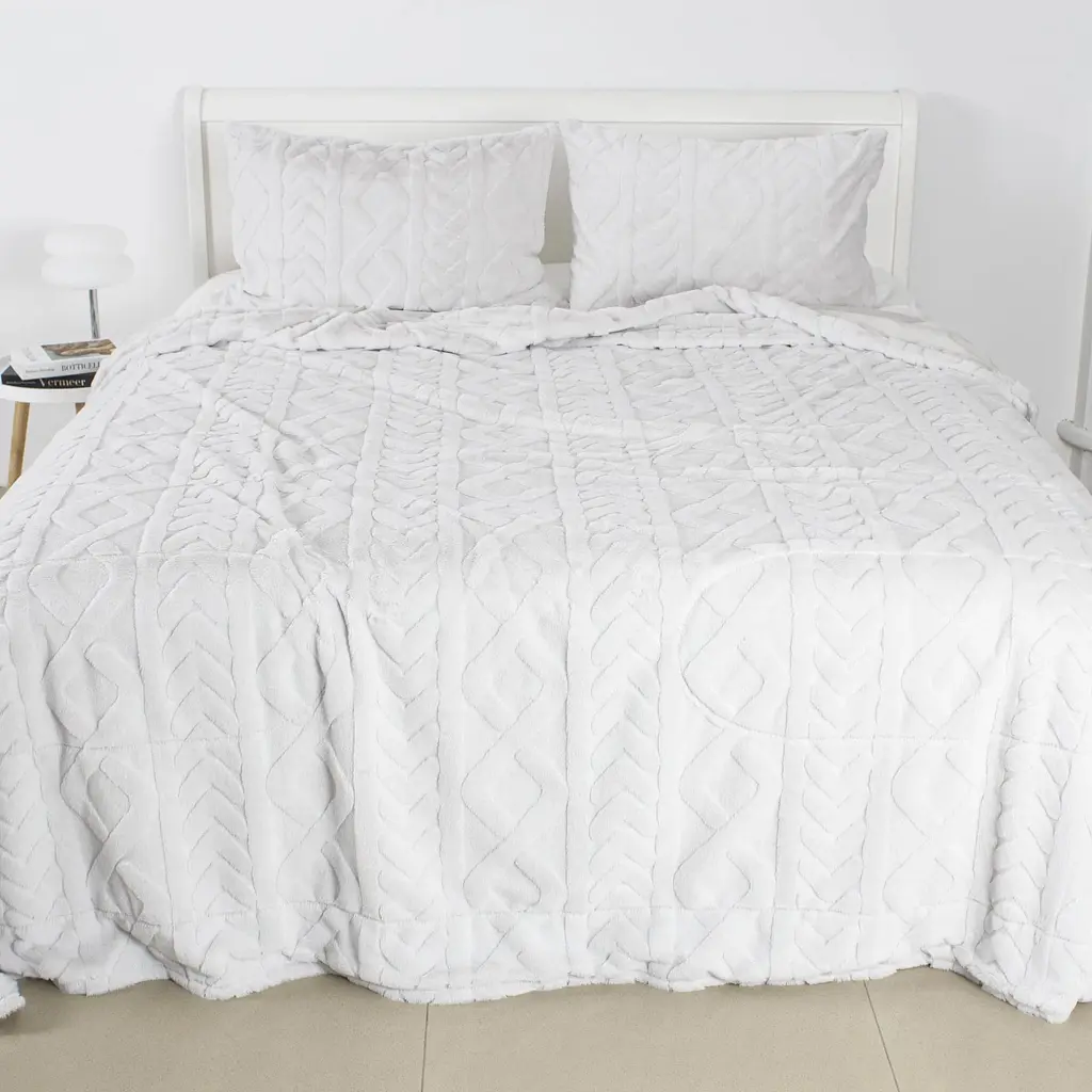 Покрывало ТЕП Soft Angora с наволочками серое 240 x 260 см (4-04885_34649) - фото 5