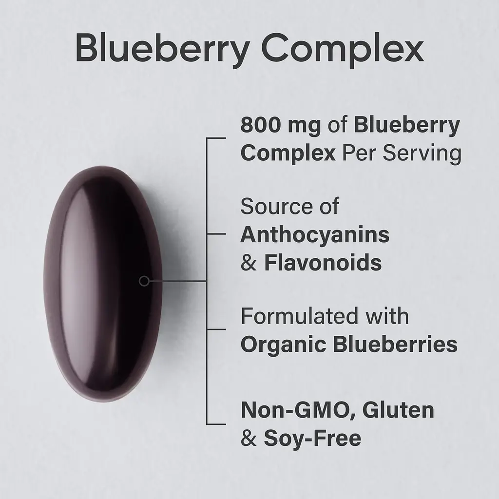 Натуральная добавка Sport Research Blueberry Concentrate 800 mg 60 капсул - фото 3