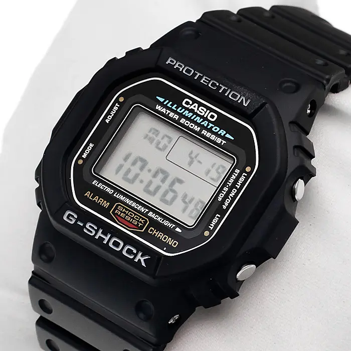 Протиударні годинники чоловічі наручні оригінальні японські Casio G-Shock DW-5600E-1VER з полімерним ремінцем - фото 8