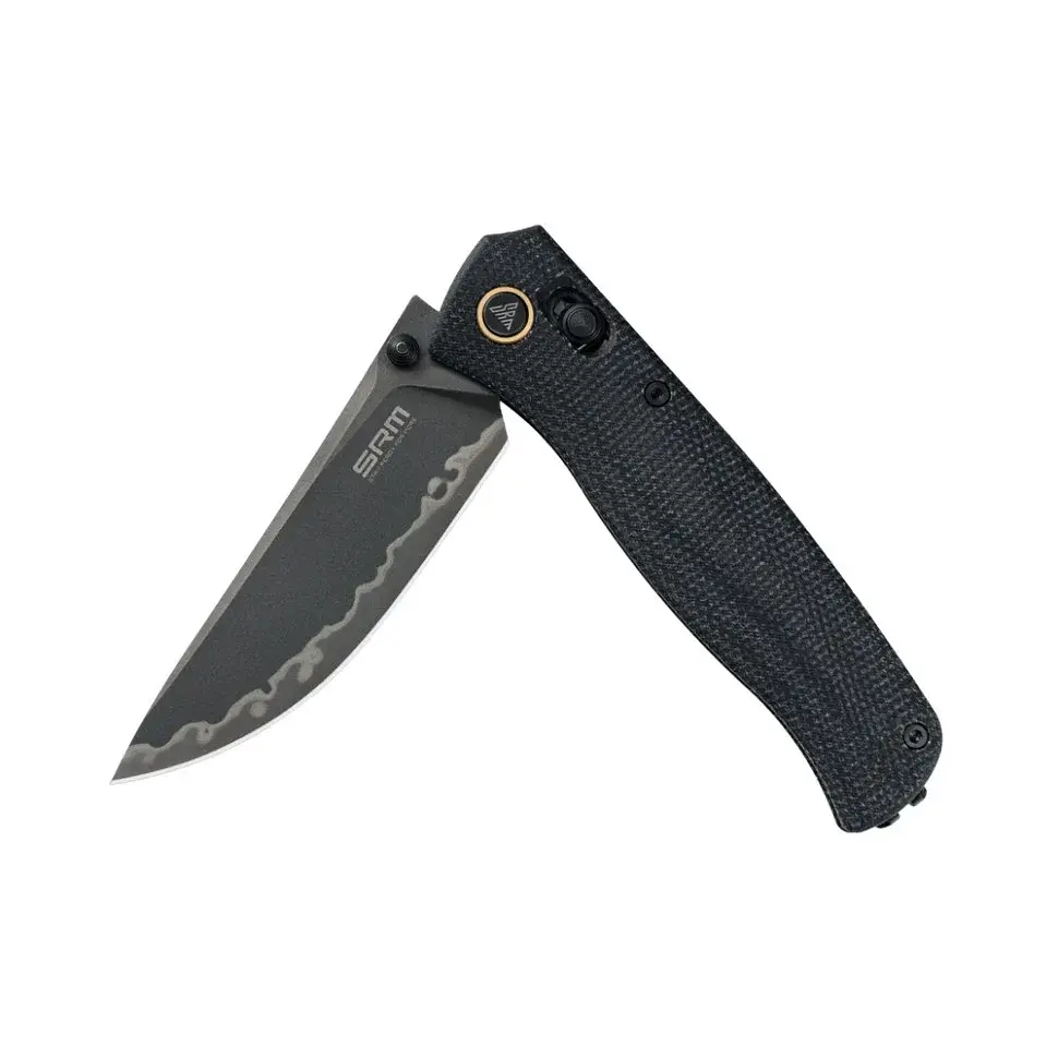 Ніж складаний туристичний SRM Medal 255L-MB3 82 мм 140Cr Micarta чорний - фото 2