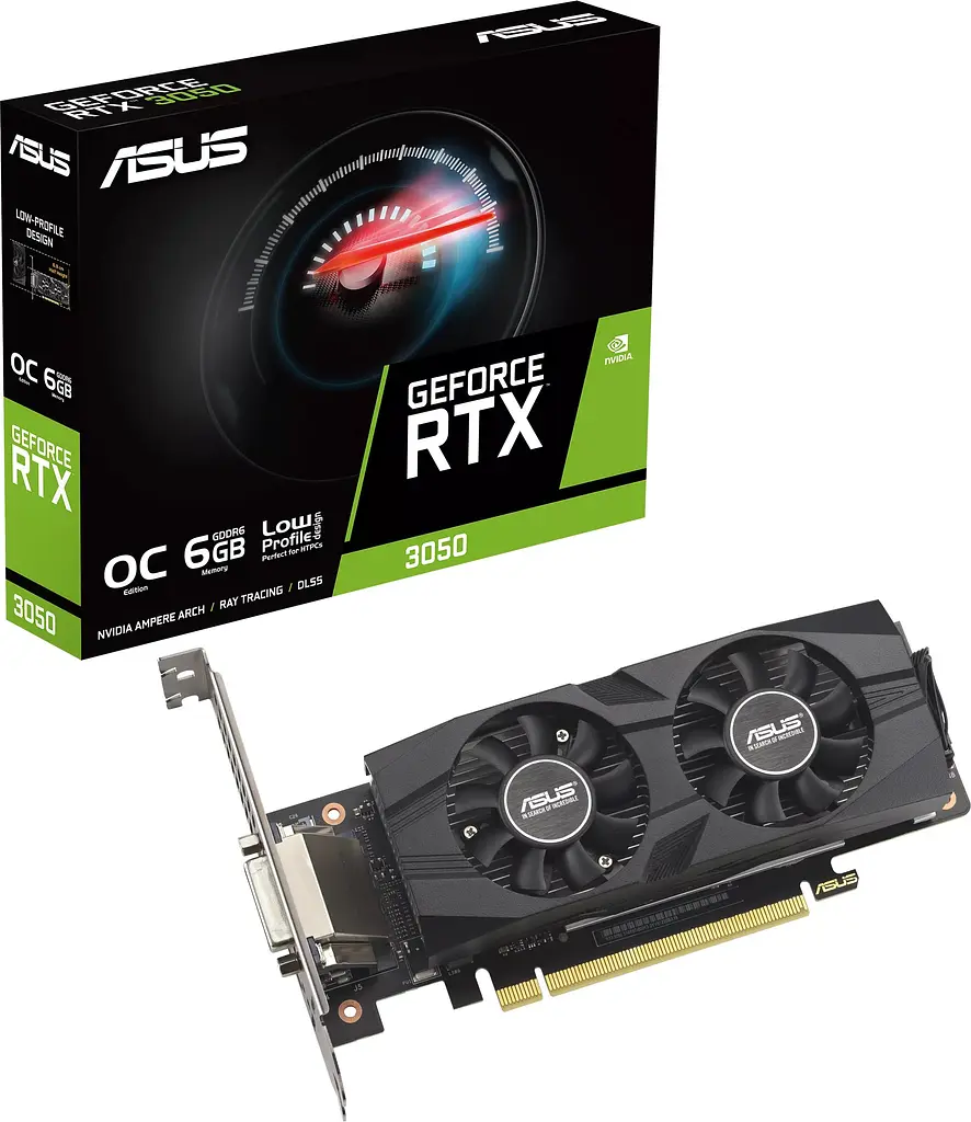 Відеокарта GeForce RTX 3050 6GB Asus LP Brk OC (RTX3050-O6G-LP-BRK) - фото 2