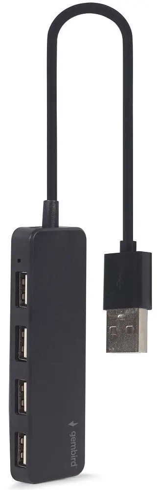 USB-хаб Gembird 4 ports Black (UHB-U2P4-06) - фото 2