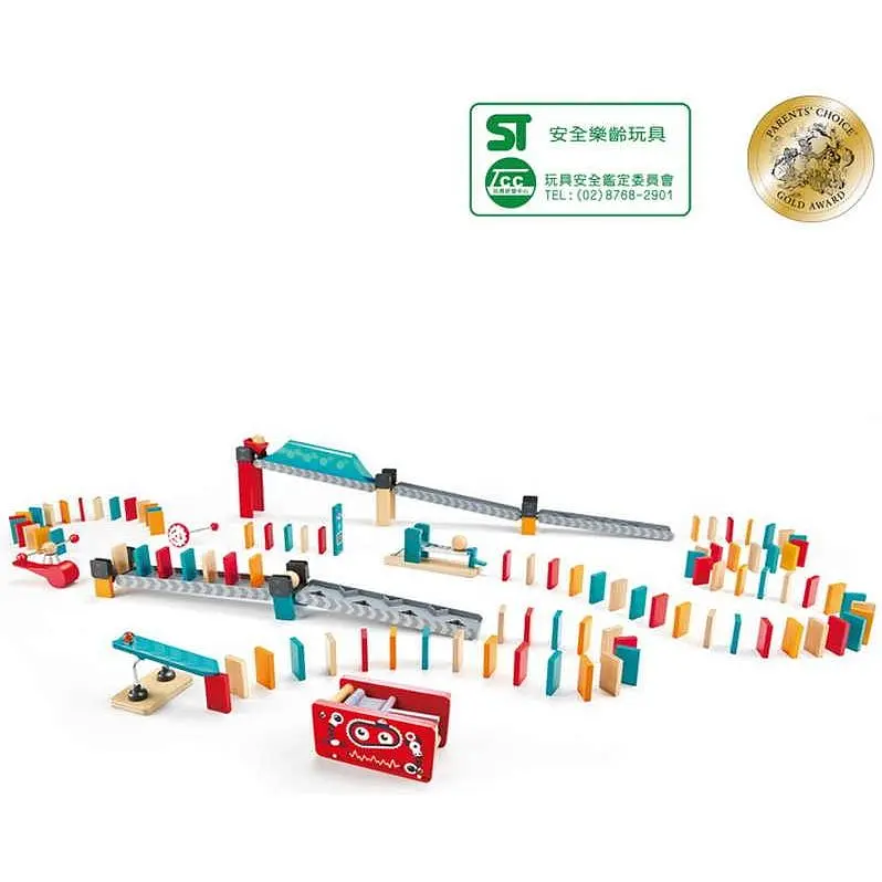 Динамічний конструктор Hape Ефект доміно Фабрика роботів 122 елементів (E1057) - фото 10