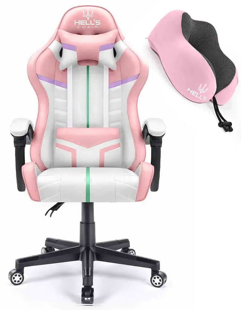 Комп'ютерне крісло Hell's Chair HC-1004 Rainbow PINK